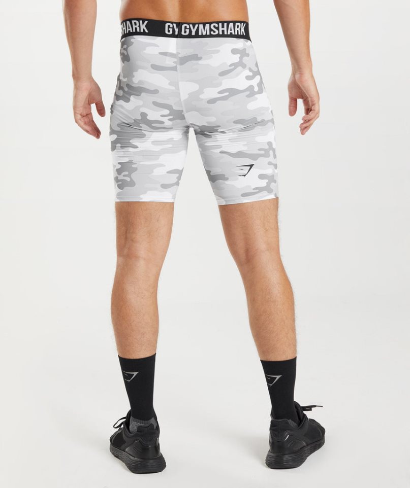 Men's Gymshark Element Baselayer Shorts Camo | NZ 4LRYBK